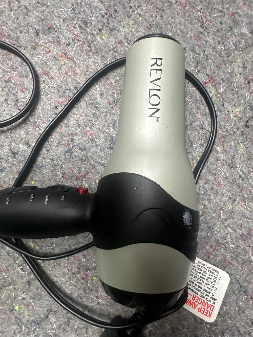 Revlon Silver and Black Handheld Hair Dryer